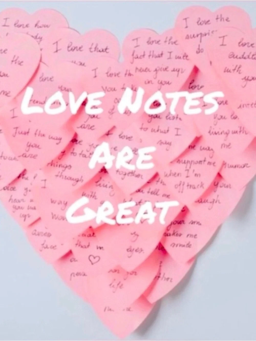 Pink Heart-Shaped Love Notes Wall Decor